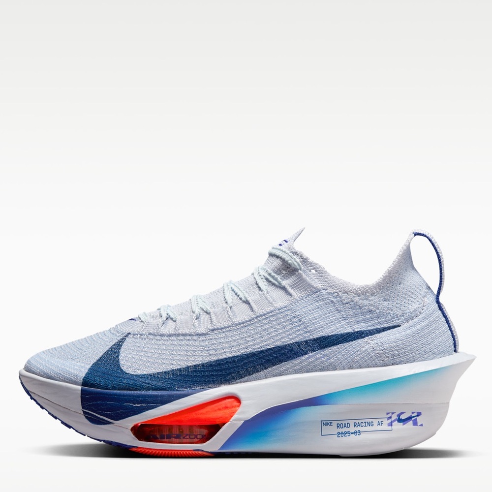 Nike Flyknit Road Racing Shoe - blue, Navy & Orange